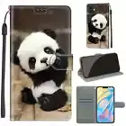 For iPhone 11 12 Pro Max XR XS 6 7 8 SE 2020 Panda Flip Card Wallet Phone Case