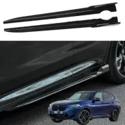 2PCS Side Skirts Diffusers Body Trims Fits For BMW X3 G01 2017-2024 Glossy Black (for: BMW)