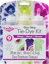 Tulip 31670 ONE Step TIE-DYE KIT 3 Colour Vibrant Tie Dye Kit, Vibrant, Medium, 28 Pieces