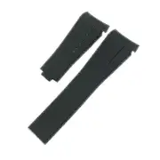 Rubber Watchband Fit For Rolex Submariner - Silicone Strap With Various Sizes And Colors Black 21mm