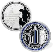 Thin Blue Line Police Dog K9 Military Challenge Coin Police Officer Gifts