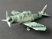 Money Origami AIRPLANE ZERO Jet Fighter Dollar Military Air Force Aircraft Jet