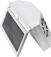 VALICLUD Leather Car Smell Solar-Powered Exhaust Fan Car Window Vent Fan Solar Cooler
