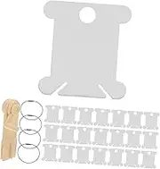 ARTIBETTER 1 Set Wire Winding Tool Floss Holder Bobbins Stitching-Thread Holder Yarn Bobbin Thread Winding Cards Crochet Weave Winder Thread Winding Tools Embroidery Thread Holder Plastic