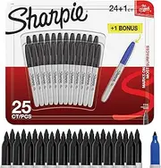 Sharpie Permanent Markers | Fine Point | Black | 24 Count
