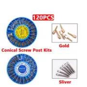 Dental Assorted Conical Screw Posts Kits Stainless Steel/Gold Plated Nordin Pins