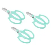 3Pcs Garden Scissors Floral Shears Floral Scissor Gardening Pruning Shear Blue