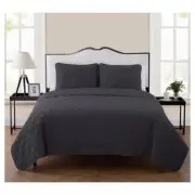 VCNY Home Kaleidoscope 3-Piece Gray King Geometric Quilt Set
