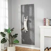 67"x 23.6" Thickened Cat Wall Climbing Carpet, Cat Wall Furniture, Wall Scratcher, Scratching Post, Couch Sofa Protector (Grey)