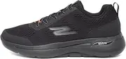 [Skechers] Men's Go Walk Arch Fit Idyllic Sneaker, 49.5 EU Ancho, Black Textile Synthetic Trim, 7.5 US