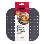 Daily Bake Grey Silicone Square Air Fryer Liner 22cm x 22cm