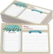Colaxi 50x Recipe Cards Recipe Index Cards, Cooking Steps Cooking Cards, Recipe Postcards for Mother's Day, Holiday, Wedding