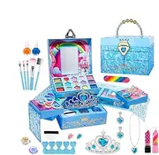Makeup Toy Set - Kids Washable Makeup Girl Toys,Washable Safe Little Girl Makeup Set, Creative Washable Makeup Set Toy for Girls, Kids Aged 3-12
