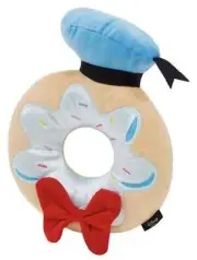 Disney Donald Duck Donut Plush Squeaky Dog Toy