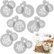 14 pcs Coffee and Cake Decorating Stencils // 11cm and 7cm // ORNAMENT