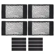 4pcs Universal Mesh Cargo Net 15.7" x 9.8" Automotive Cargo Net Wall Sticker