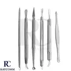 Comedone Extractor Blackhead Remover Pimplev Blemishrs Acne Removal Set Of 6
