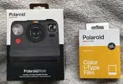 Polaroid Now Autofocus i-Type Instant Camera With Color i-Type Film Black Camera
