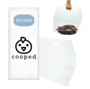24 pack Sealable Heavy Duty To Go Food Safe Bag Flat Bottom Rotisserie Chicken