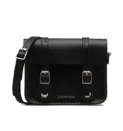 Dr martens 7" LEATHER SATCHEL Shoulder Cross Bag Black AB098001 #