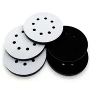 5X Interface Pads 5 Inch 8 Hole Hook & Loop Soft Sponge Foam Sanding Interface Pad for Orbital Sander Polishing As Shown