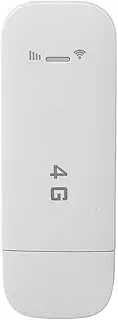 4G LTE USB WiFi Modem, Pocket WiFi Mobile Hotspot, Portable WiFi Router with SIM Card Slot, Connects Up to 10 Devices, WPA WPA2 WiFi Encryption, Mini Router for Travel (White)