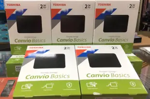 全新含發票~TOSHIBA 2TB 外接式硬碟 Canvio Basics 黑靚潮lll 2.5吋 行動硬碟 2T