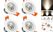 2inch LED Dimmable Downlight, 3W COB Recessed Ceiling Light, Natural White