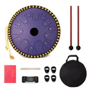 14 inch 14 Tone Carbon Steel Tongue Drum C Key Handpan Drum with Drumsticks S8S4