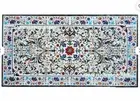 5'x2.5' White Marble Table Top dining Center Inlay elephant mosaic malachite k4
