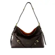 [Givenchy] Givenchy Medium Voyou Buckle-fastening Calfskin Shoulder Bag ONE SIZE BROWN
