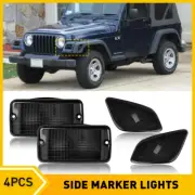 Smoke Bumper Signal Fender Side Marker Lights For 1997-2006 Jeep Wrangler TJ EAW