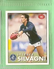1996 AFL SELECT STICKER #45 STEPHEN SILVAGNI, CARLTON BLUES