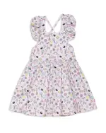 Worthy Threads Girls' Ruffle Sleeve Dress in 90's Toys - Little Kid, Big Kid