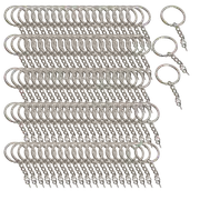 Urban Crafter Metal Keyring With Hook 100 Pack Silver