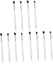 Baluue Make up Eye Brush Set White 12 Pcs Eye Make-up Brush Kit Pencil Brush Makeup Brush Blush Brush Concealer Brush Makeup Brush Power Brush Eye Eyeshadow Brush Eye Kits Medium Eyeshadow Brush White