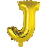 Letter J Gold Foil Air Fill Balloon 35.5cm