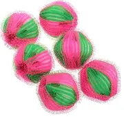 BEBEMOKO Nylon Laundry Balls 6pc Pet Hair Remover Washing Balls Effective Hair Catcher for Washing Machine
