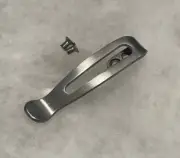 Satin Stubby Titanium Deep Pocket Clip For WE Knife Civivi Baby Banter Knife