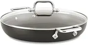 [All-Clad] HA1 Hard Anodized Nonstick Everyday Pan 12 Inch Induction Oven Broiler Safe 500F, Lid Safe 350F Pots and Pans, Cookware Black