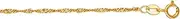 [JewelryWeb] 10k Yellow Gold 1.5mm Sparkle Cut Singapore Chain With Spring-Ring Clasp Necklace 61 Centimeters Chain-Necklace for Women and Men