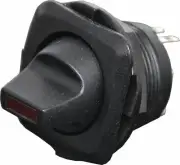 SPST Round Red LED (Square Facia) Paddle Rocker Switch