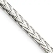 30 Inch Sterling Silver 4.2mm Flat Oval Snake Chain