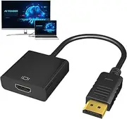 DP to HD Adapter Cable | 1080P Displayport to HD Cable Display to HD Adapter,Dp to HD Cable, Displayport to HD Monitor Cable Compatible PC, HDTV, Projector
