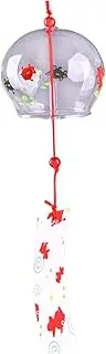 Cute Japanese Style Summer Wind Chimes - Hand Painted Glass Ornaments, Japanese Wind Chimes for Indoor and Outdoor Decoration, Adding Peaceful Atmosphere