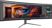 QSM 49" Curved Ultrawide DFHD 32:9 144Hz 6Ms Gaming and Office Monitor (3840 ...