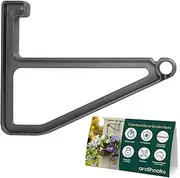 ANDIHOOKS Colorbond Fence Garden Hooks, UV Resistance for Outdoor Hanging Lights, Plants, Planters, Bird Feeders, No Damage, No Tools, No Holes - Vista Monument