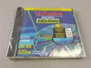 Verbatim DataLifePlus CD-RW 2X/4X 533MB Formatted Capacity
