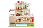 29pc Hape 80cm Doll Family Mansion Realistic House Kids Activity Wooden Toy 3y+