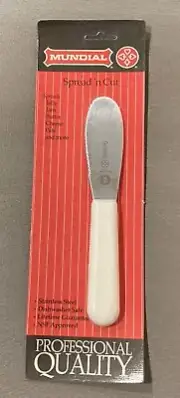 NOS Vintage Mundial Brazil Sandwich Spreader Knife 5688 Spread n Cut NEW